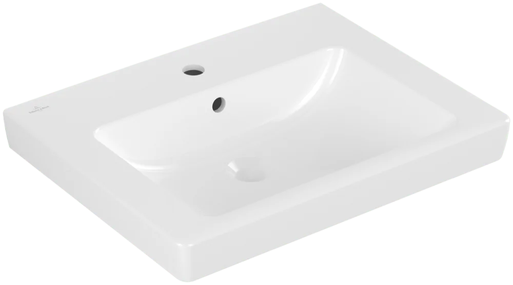 Villeroy & Boch Subway 2.0 Wandwaschbecken, 600x470x155 mm, weiß Alpin CeramicPlus, glänzend, mit Überlauf