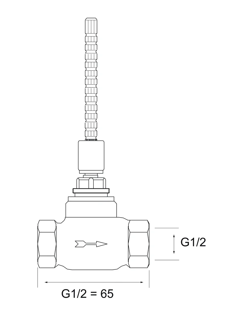 Hansa Oberteil 0225 G1⁄2 DN15 Schwarz