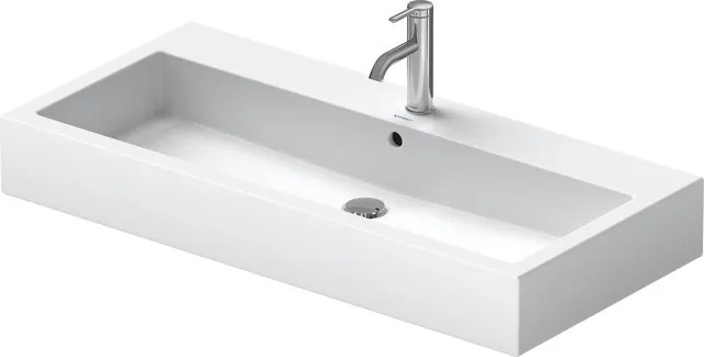 Wandwaschtisch „Vero“, mit Überlauf, Hahnlochposition mittig Größe: 100 × 47 cm / Hahnlochbohrung: mit 1×1 Hahnlochbohrung / Hahnlochposition: mittig / Oberflächenveredelung: ohne Oberflächenveredelung / Überlauf: mit Überlauf Wandwaschtisch „Vero“, mit Überlauf, Hahnlochposition mittig Größe: 100 × 47 cm / Hahnlochbohrung: mit 1×1 Hahnlochbohrung / Hahnlochposition: mittig / Oberflächenveredelung: ohne Oberflächenveredelung / Überlauf: mit Überlauf