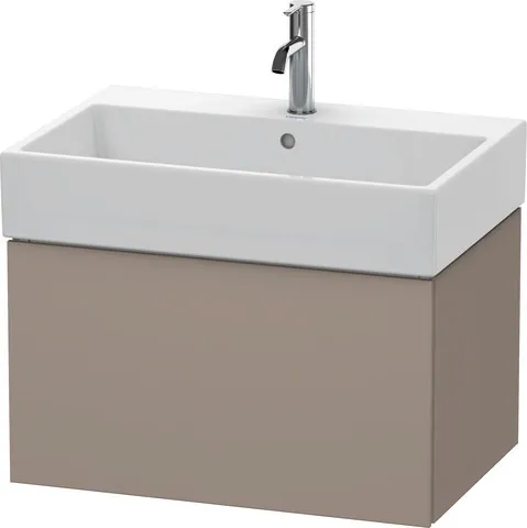 Duravit Waschtischunterschrank wandhängend „L-Cube“ 68,4 × 39,4 × 45,9 cm Basalt Matt