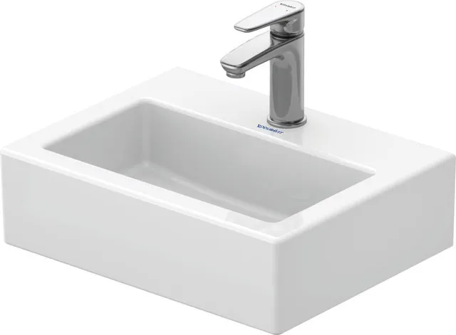 Wandwaschtisch „Vero“, ohne Überlauf, Hahnlochposition mittig Größe: 45 × 35 cm / Hahnlochbohrung: mit 1×1 Hahnlochbohrung / Hahnlochposition: mittig / Oberflächenveredelung: mit WonderGliss / Überlauf: ohne Überlauf Wandwaschtisch „Vero“, ohne Überlauf, Hahnlochposition mittig Größe: 45 × 35 cm / Hahnlochbohrung: mit 1×1 Hahnlochbohrung / Hahnlochposition: mittig / Oberflächenveredelung: mit WonderGliss / Überlauf: ohne Überlauf