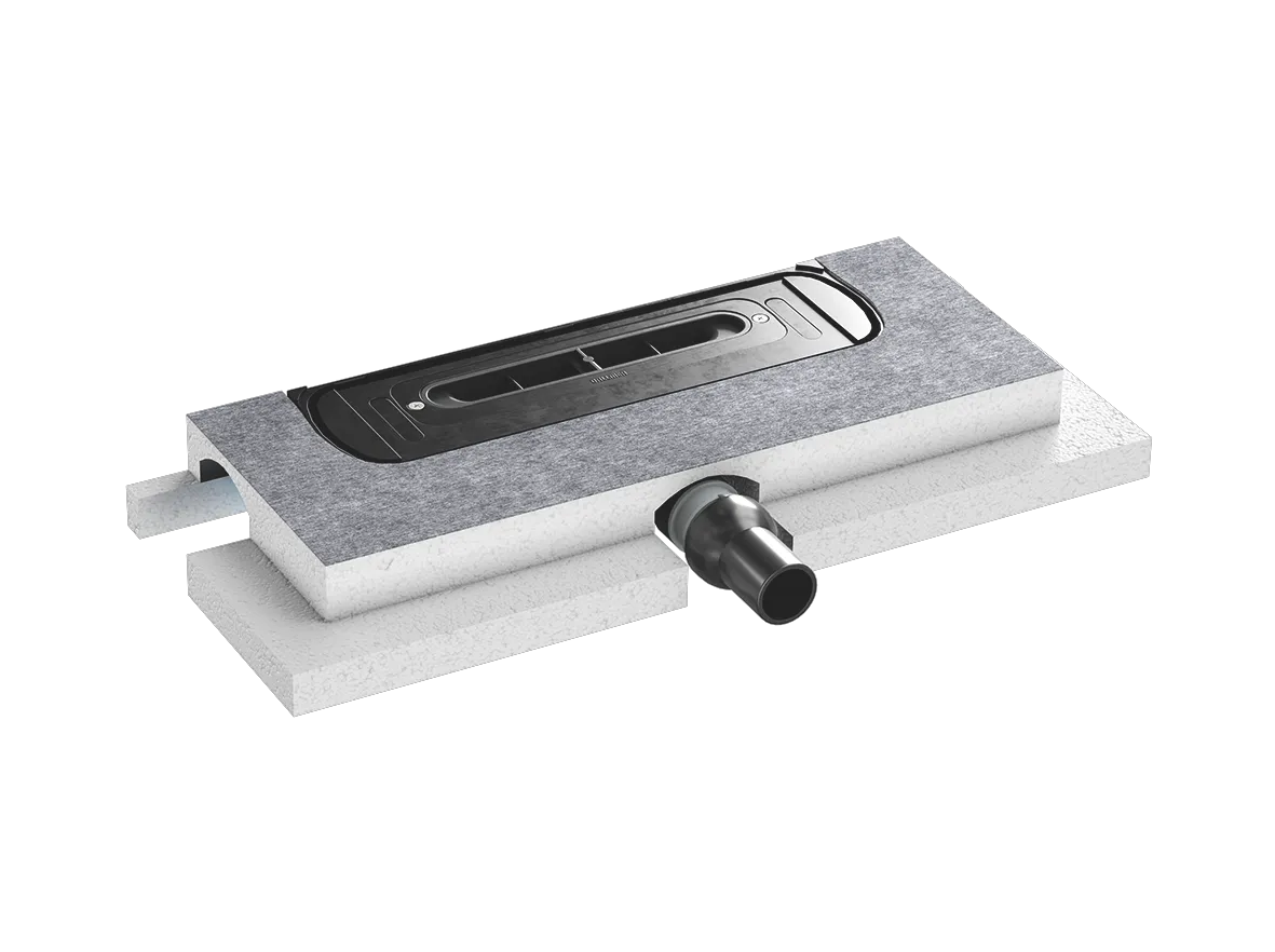 Ablaufgehäuse DallFlex Plan EPS-montiert, DN 40 Ablaufgehäuse DallFlex Plan EPS-montiert, DN 40