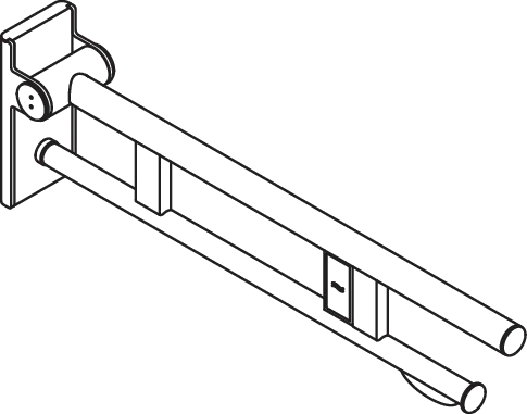 Stützklappgriff Duo, Design A des Systems 900, Edelstahl, PVD, Ausladung 700 mm, mit WC-Papierhalter und Funk-Spülauslösung, Ausführung links, in Farbe CK (messing glänzend) Stützklappgriff Duo, Design A des Systems 900, Edelstahl, PVD, Ausladung 700 mm, mit WC-Papierhalter und Funk-Spülauslösung, Ausführung links, in Farbe CK (messing glänzend)