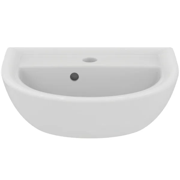 Waschbecken „Eurovit“ 45 × 35 × 15,5 cm, Hahnlochposition mittig in Weiß