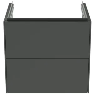Ideal Standard Conca Möbelwaschtischunterschrank Anthrazit matt 600x505x550 mm 2 Auszüge Push-Open mit Softclose-Einzug