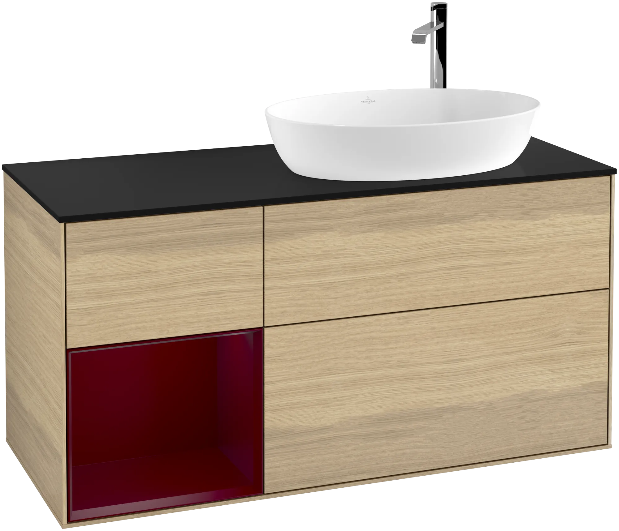 Villeroy & Boch Waschtischunterschrank „Finion“ für Schrankwaschtisch 1200 × 603 × 501 mm Oak Veneer, für Becken rechts, mit Hahnlochbohrung Villeroy & Boch Waschtischunterschrank „Finion“ für Schrankwaschtisch 1200 × 603 × 501 mm Oak Veneer, für Becken rechts, mit Hahnlochbohrung