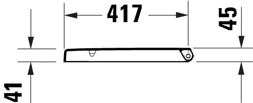 Duravit Univ.WC-Sitz D-shaped comp 432mm Ülap Absenkaut. abnehmb. Scharn. Edelst. We