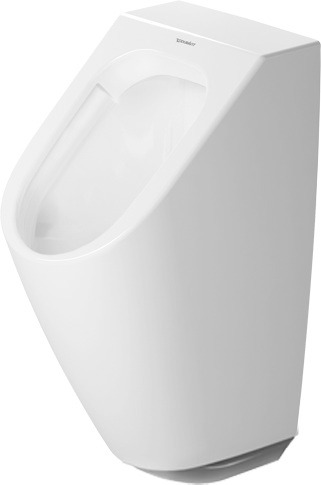 Urinal ME by Starck, Zulauf von hinten rimless, für Netz, ohne Fliege, weiß