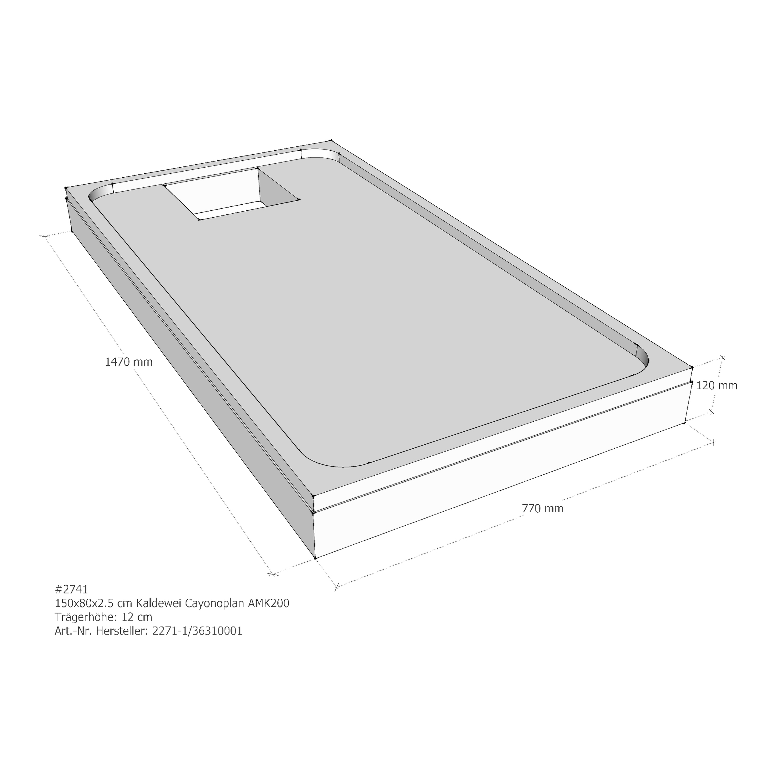 Duschwannenträger für Kaldewei Cayonoplan 150 × 80 × 2,5 cm Breite: 80 cm / Länge: 150 cm Duschwannenträger für Kaldewei Cayonoplan 150 × 80 × 2,5 cm Breite: 80 cm / Länge: 150 cm