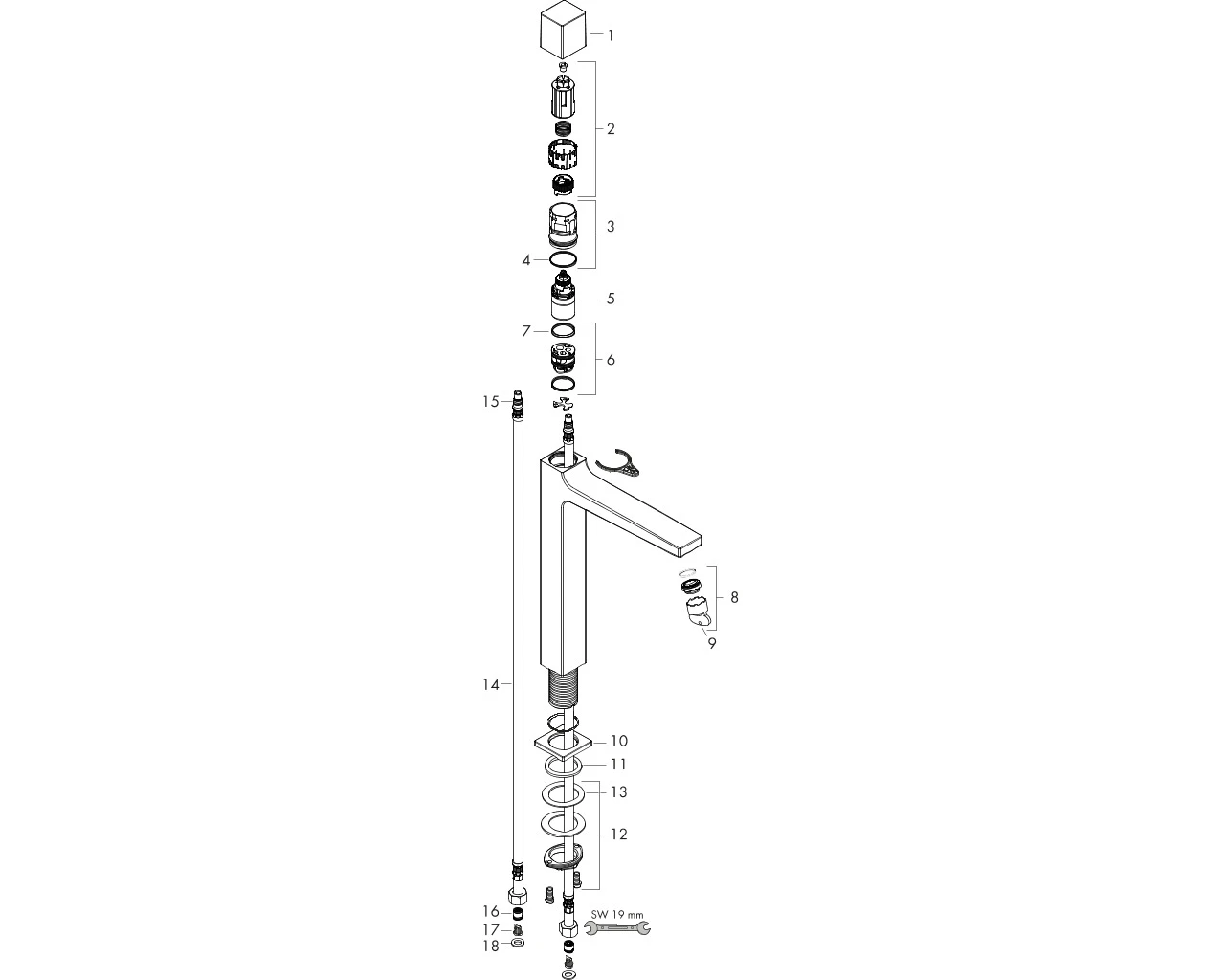 Waschtischmischer 260 Metropol Select mit Push-Open Ablaufgarnitur chrom Waschtischmischer 260 Metropol Select mit Push-Open Ablaufgarnitur chrom