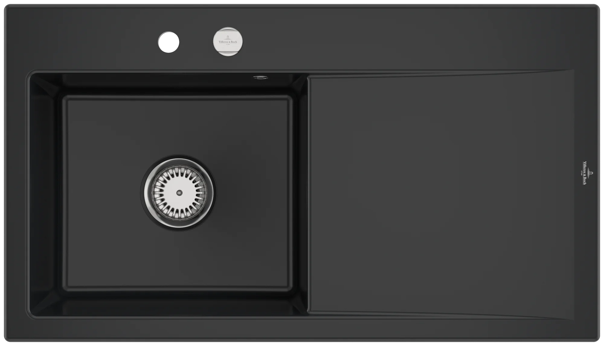 Villeroy & Boch Subway Style 50 Einbauspüle, 900 x 510 mm, links, Pure Black