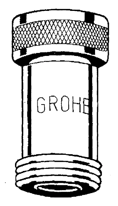 Doppel-Rückflussverhinderer 14159, DN 20, für Bad-Armaturen 3/4″, zur eigensicherung gegen Rückfließen, chrom