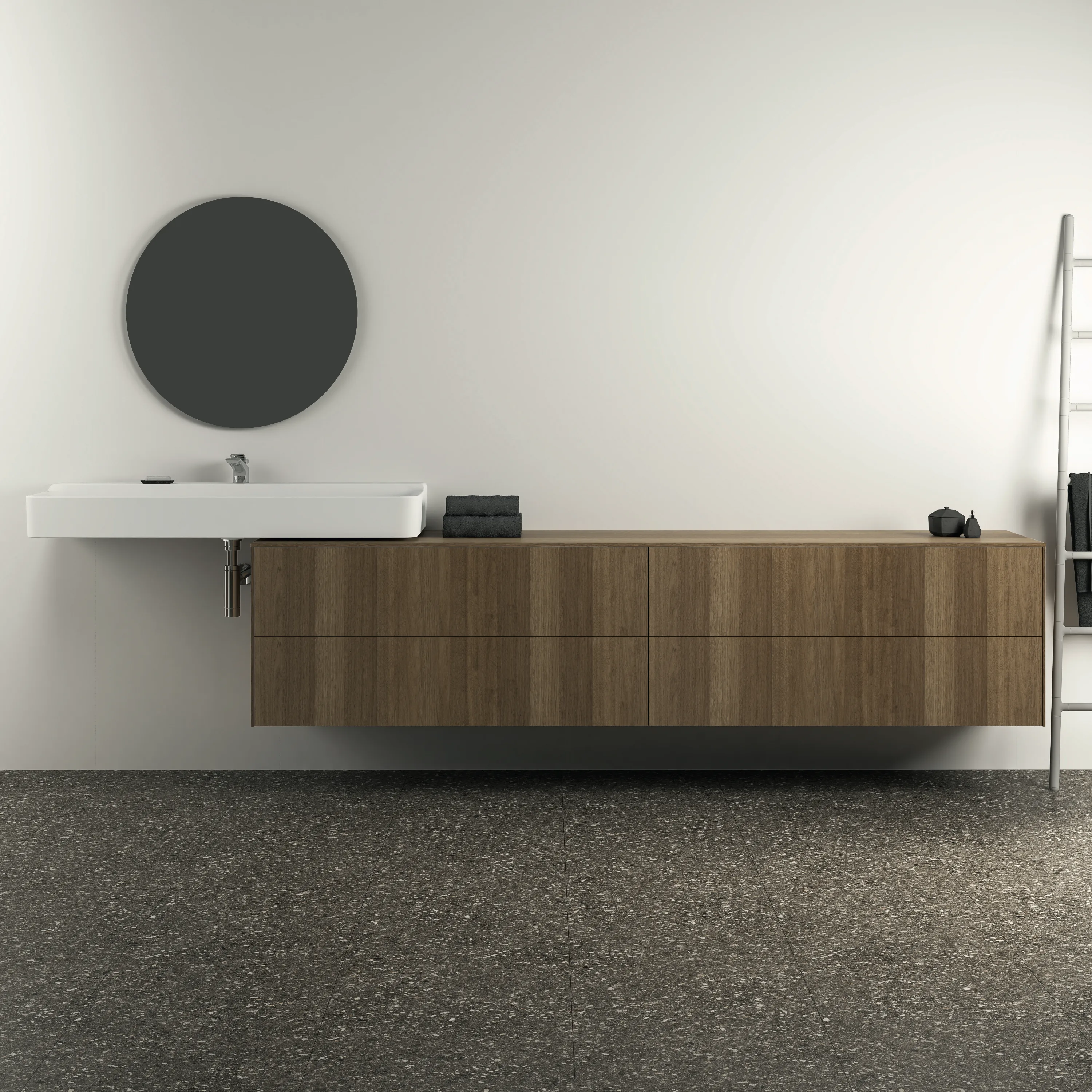 Ideal Standard Waschtischunterschrank „Conca“ 238,7 × 55 × 50,5 cm Walnuss dunkel Furnier Ideal Standard Waschtischunterschrank „Conca“ 238,7 × 55 × 50,5 cm Walnuss dunkel Furnier