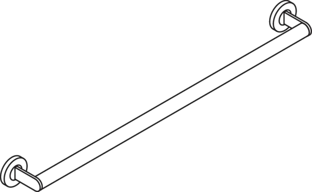 HEWI Haltegriff „System 900“ in Schwarz tiefmatt, Befestigung verdeckt HEWI Haltegriff „System 900“ in Schwarz tiefmatt, Befestigung verdeckt