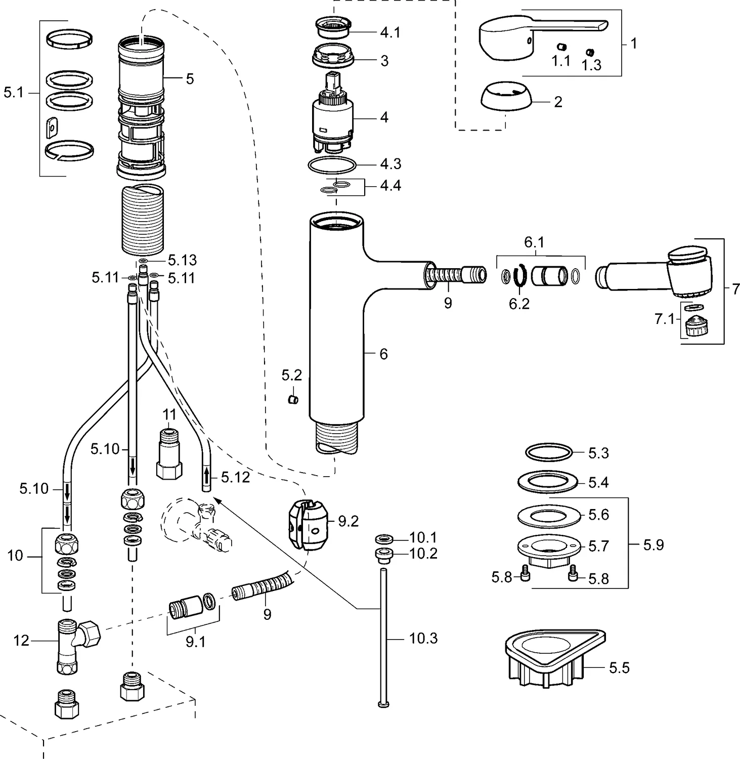 HansaRONDA Einhebelmischer Küchenarmatur HansaRONDA 5519 Kupferrohr 2-strahlig Ausladung 200mm DN15 Chrom HansaRONDA Einhebelmischer Küchenarmatur HansaRONDA 5519 Kupferrohr 2-strahlig Ausladung 200mm DN15 Chrom