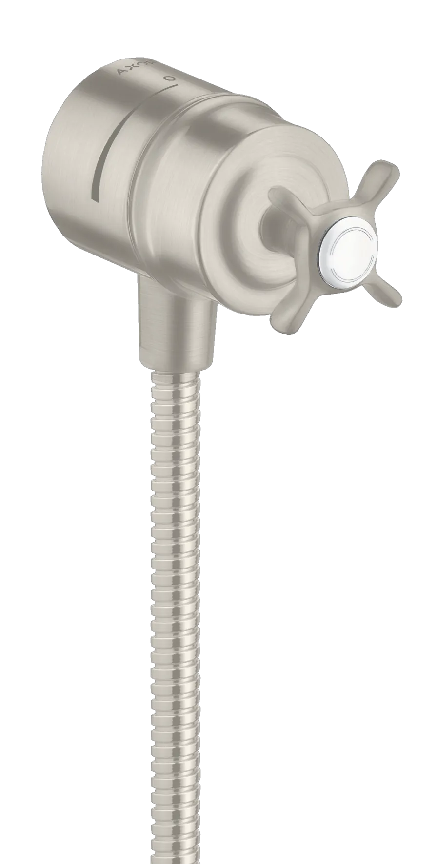 Hansgrohe AXOR Montreux Wandanschluss Stop mit Rückflussverhinderer, Edelstahl Optic, DN15