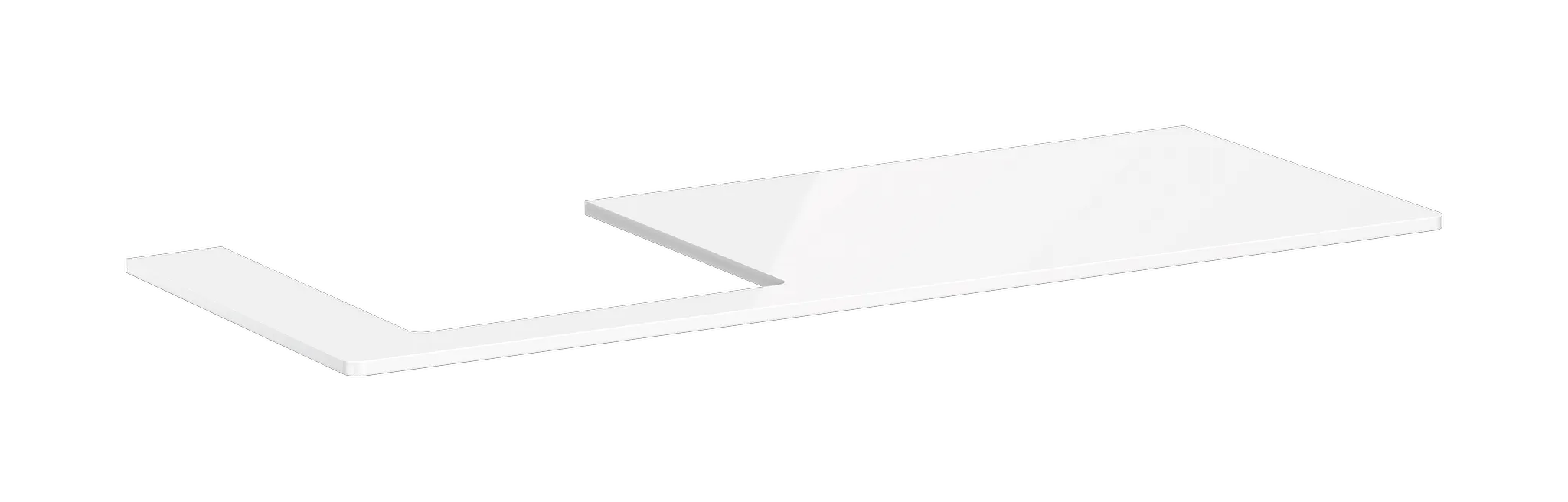 Hansgrohe Xelu Q Konsole 1360⁄550 links, Weiß Hochglanz Hansgrohe Xelu Q Konsole 1360⁄550 links, Weiß Hochglanz