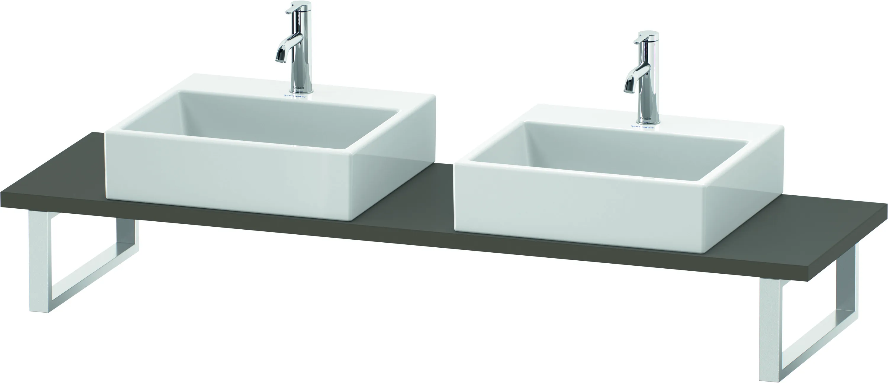 Duravit Konsole „L-Cube“ in Flannel Grey Seidenmatt Duravit Konsole „L-Cube“ in Flannel Grey Seidenmatt