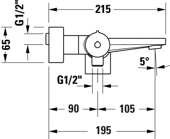 Einhand-Wannenarmatur „Tulum by Starck“ in Chrom Einhand-Wannenarmatur „Tulum by Starck“ in Chrom