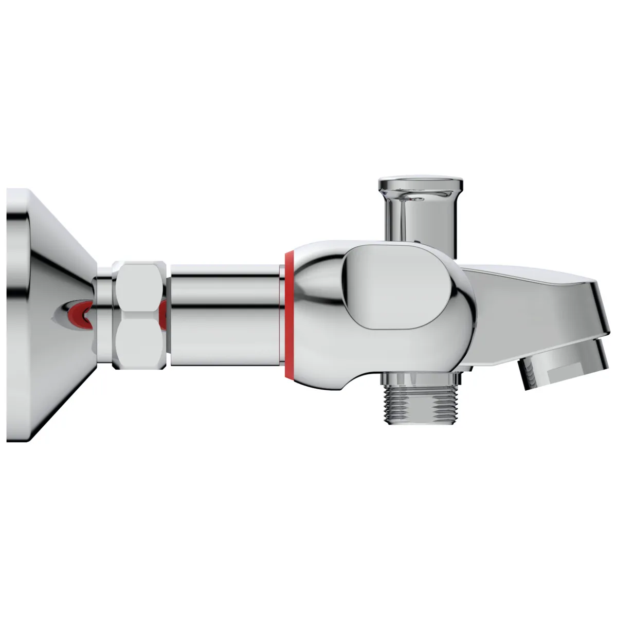 Zweigriff-Badearmatur Aufputz Alpha, Ausladung 153mm, Chrom Zweigriff-Badearmatur Aufputz Alpha, Ausladung 153mm, Chrom