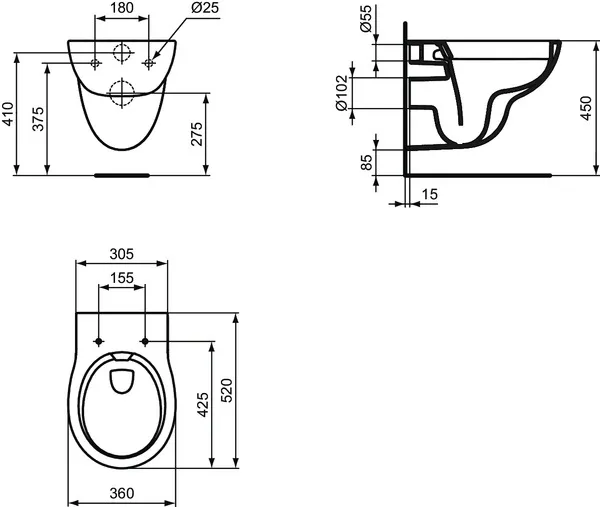 WC „Contour21+“ 36 × 36,5 × 52 cm WC „Contour21+“ 36 × 36,5 × 52 cm