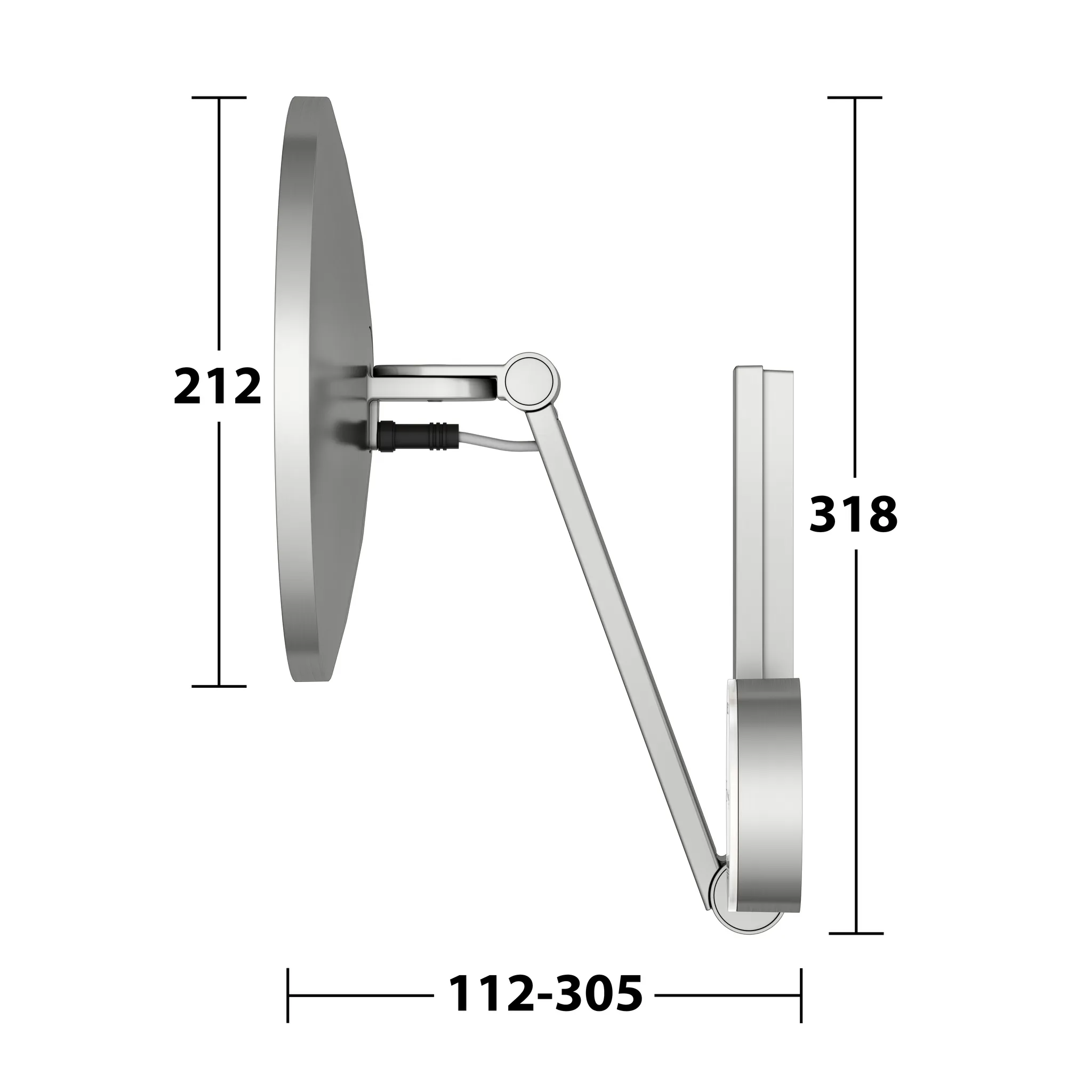 KEUCO Kosmetikspiegel iLook_move beleuchtet mit Unterputz-Kabelführung und Glasbedienfeld