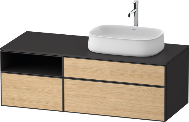 Duravit Waschtischunterschrank wandhängend „Zencha“ 130 × 44,2 × 55 cm