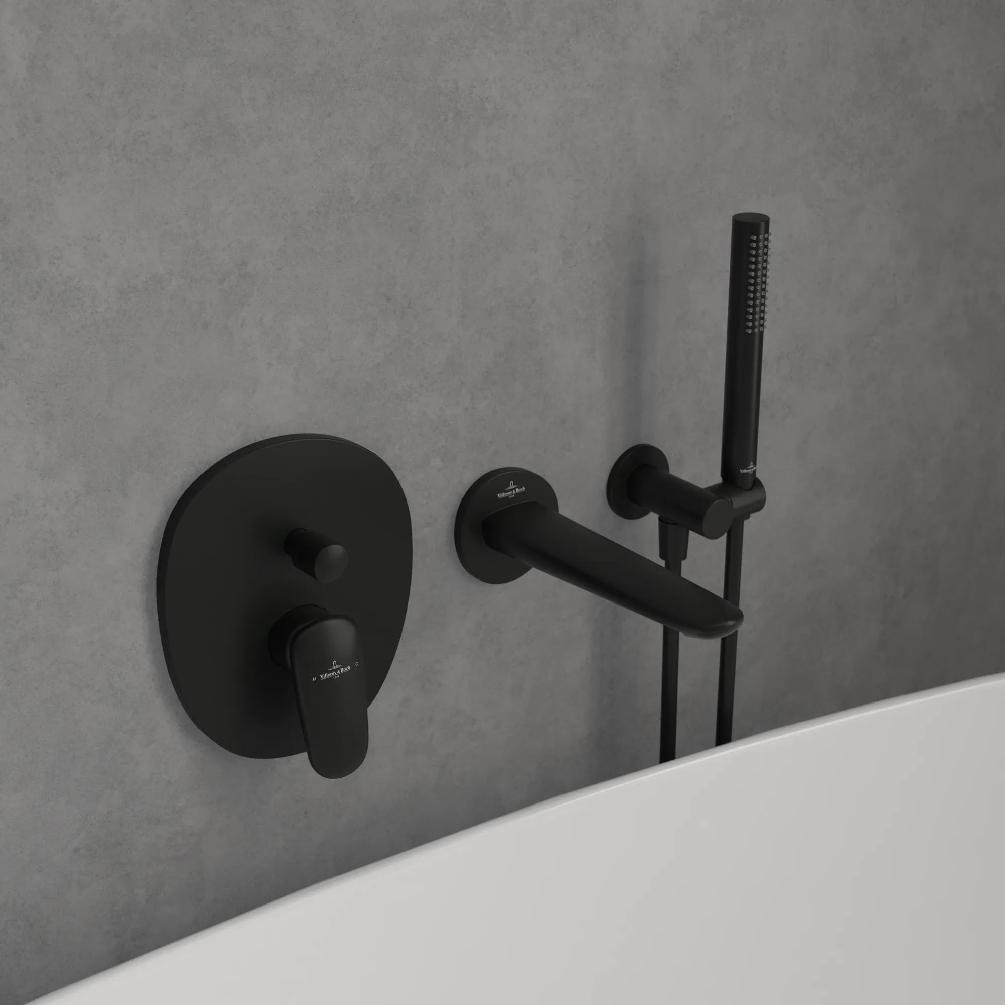 Villeroy & Boch Antao Unterputz-Einhebel-Armatur, rund, Matt Black, 184x221x57 mm Villeroy & Boch Antao Unterputz-Einhebel-Armatur, rund, Matt Black, 184x221x57 mm