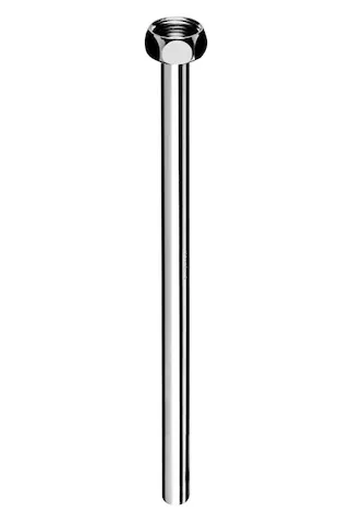 Kupferrohr-Garnitur PETIT Ø 10 mm, Einerseits mit Bördel und G 1/2 Überwurfmutter inkl. Dichtring, andererseits glatt, 300 mm, chrom