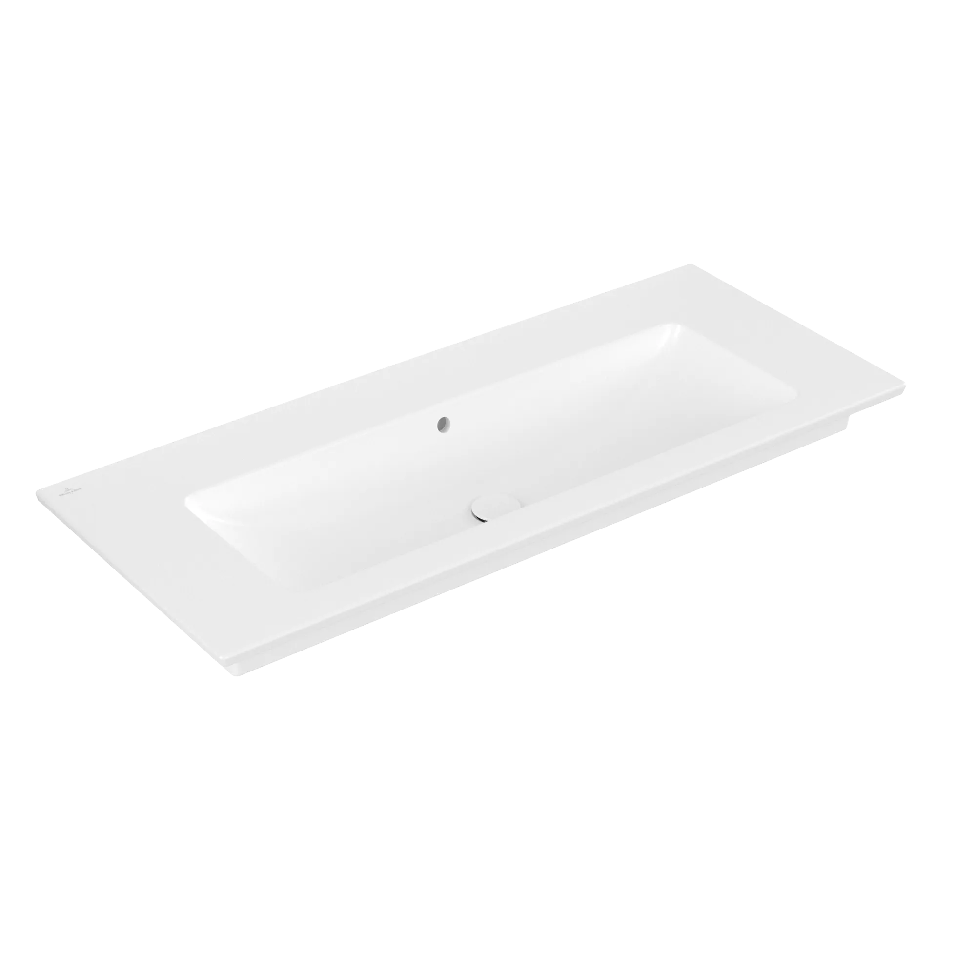 Villeroy & Boch Wandwaschtisch „Venticello“ 1200 × 500 × 175 mm, für Becken mittig, ohne Hahnlochbohrung in Stone White