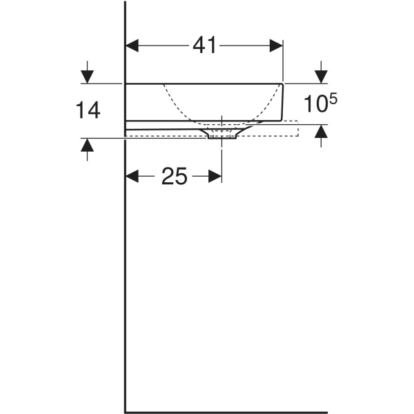 Aufsatzwaschtisch „One“, rechteckig 50 × 40 cm in weiß mit KeraTect® Aufsatzwaschtisch „One“, rechteckig 50 × 40 cm in weiß mit KeraTect®