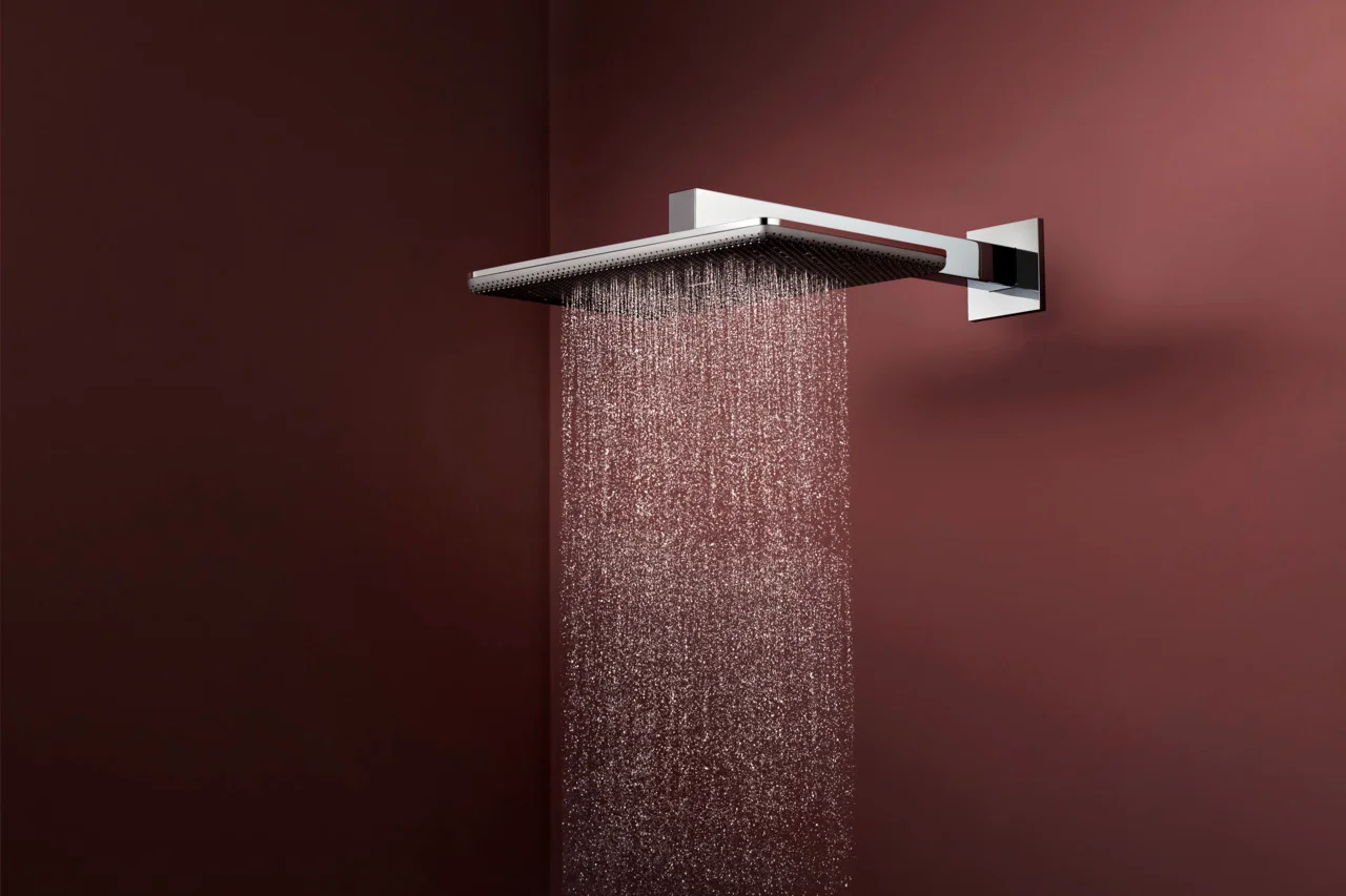 Hansgrohe Raindance Alive Q Kopfbrause, Chrom, 214 x 343 mm, verstellbarer Winkel, DropGuard, RainAir oder PowderRain Strahlart Hansgrohe Raindance Alive Q Kopfbrause, Chrom, 214 x 343 mm, verstellbarer Winkel, DropGuard, RainAir oder PowderRain Strahlart