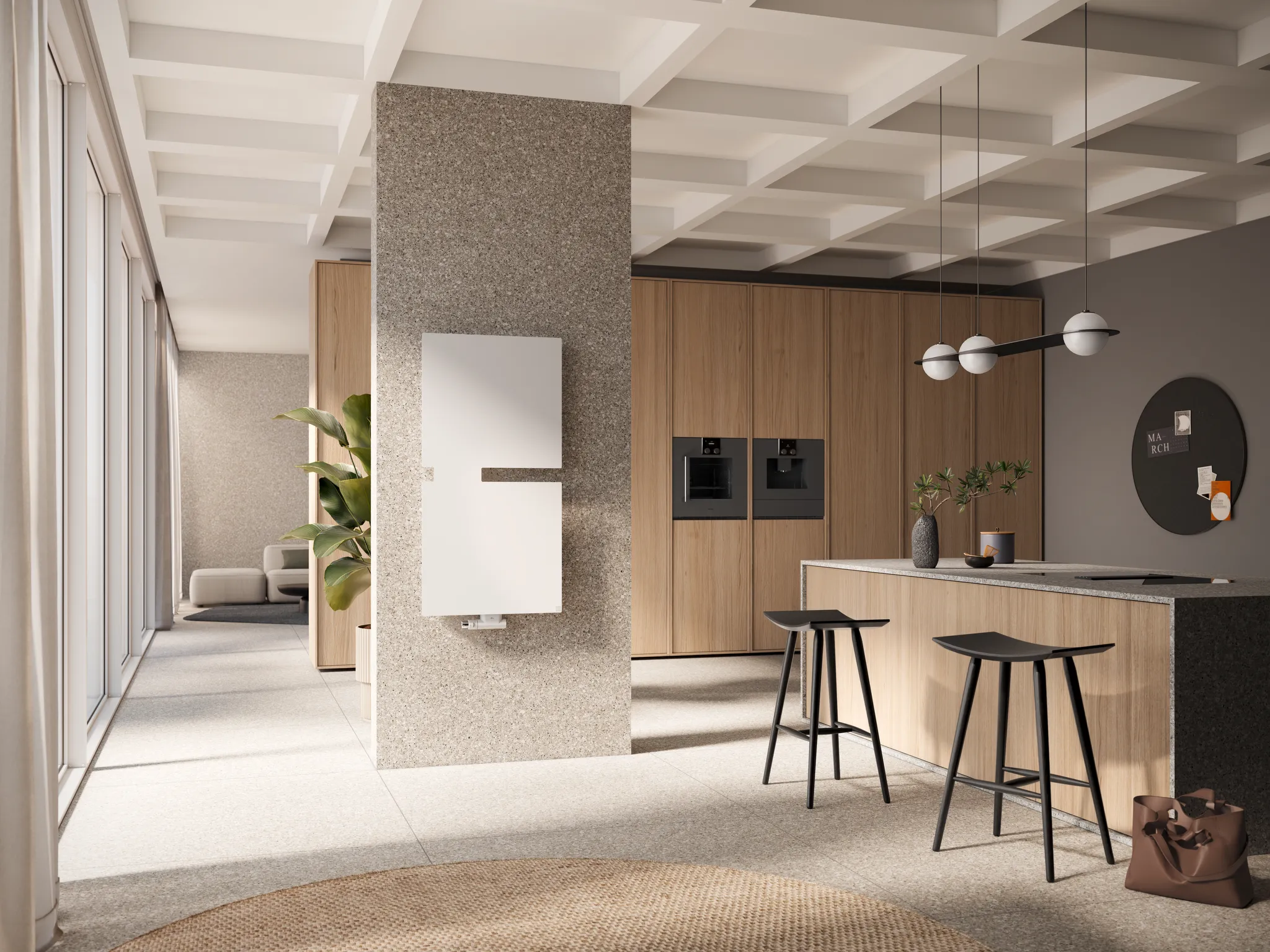 Kermi Design-Heizkörper „Tano“ 60 × 118 cm, links in Weiß (RAL 9016) Kermi Design-Heizkörper „Tano“ 60 × 118 cm, links in Weiß (RAL 9016)