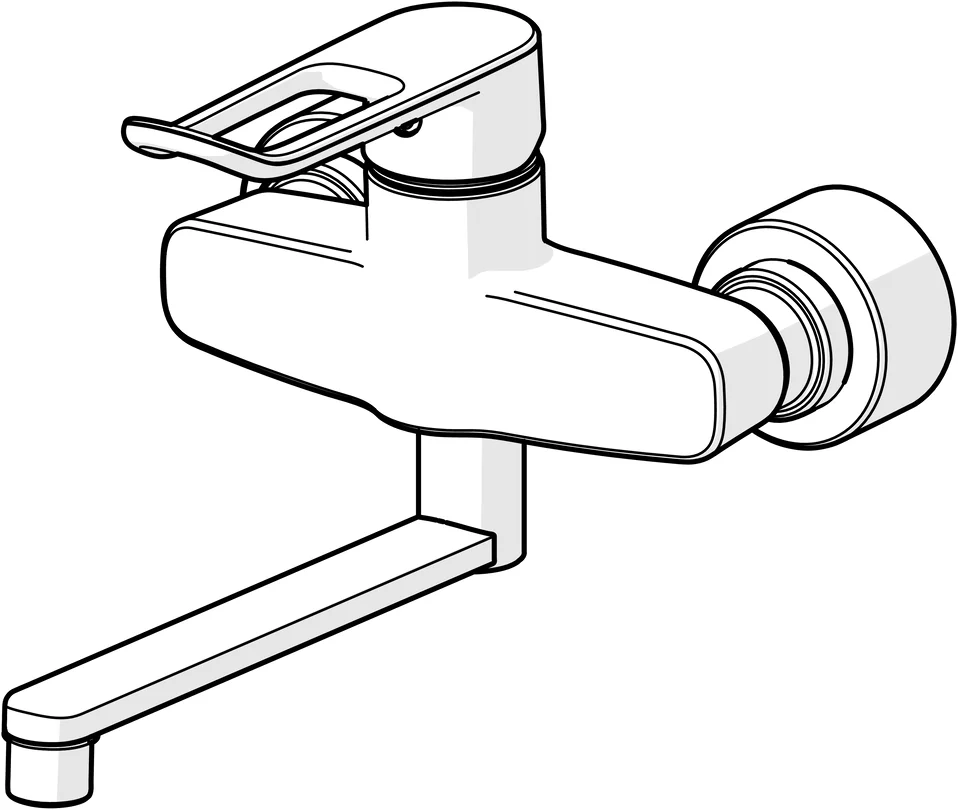 HansaCLINICA Waschtischarmatur Hansaclinica 2018 Einhebelmischer Bügelhebel lang Ausladung 277 mm DN15 Chrom