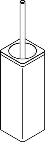 HEWI Toilettenbürstengarnitur „Serie 805“ 10 × 46,5 cm in Tiefschwarz