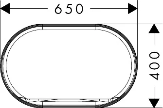 Hansgrohe Aufsatzwaschtisch Xuniva Evo U, weiß, 650x400 mm, glänzend, ohne Hahnloch und Überlauf Hansgrohe Aufsatzwaschtisch Xuniva Evo U, weiß, 650x400 mm, glänzend, ohne Hahnloch und Überlauf