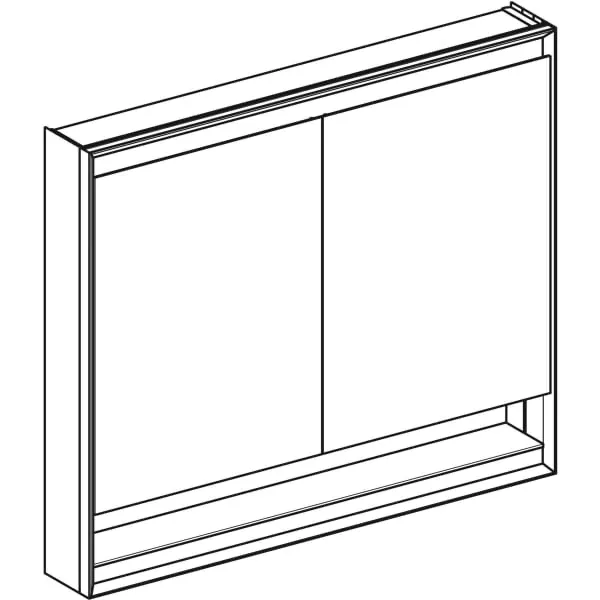 Geberit Spiegelschrank „One“ 105 × 15 cm in Aluminium eloxiert Geberit Spiegelschrank „One“ 105 × 15 cm in Aluminium eloxiert
