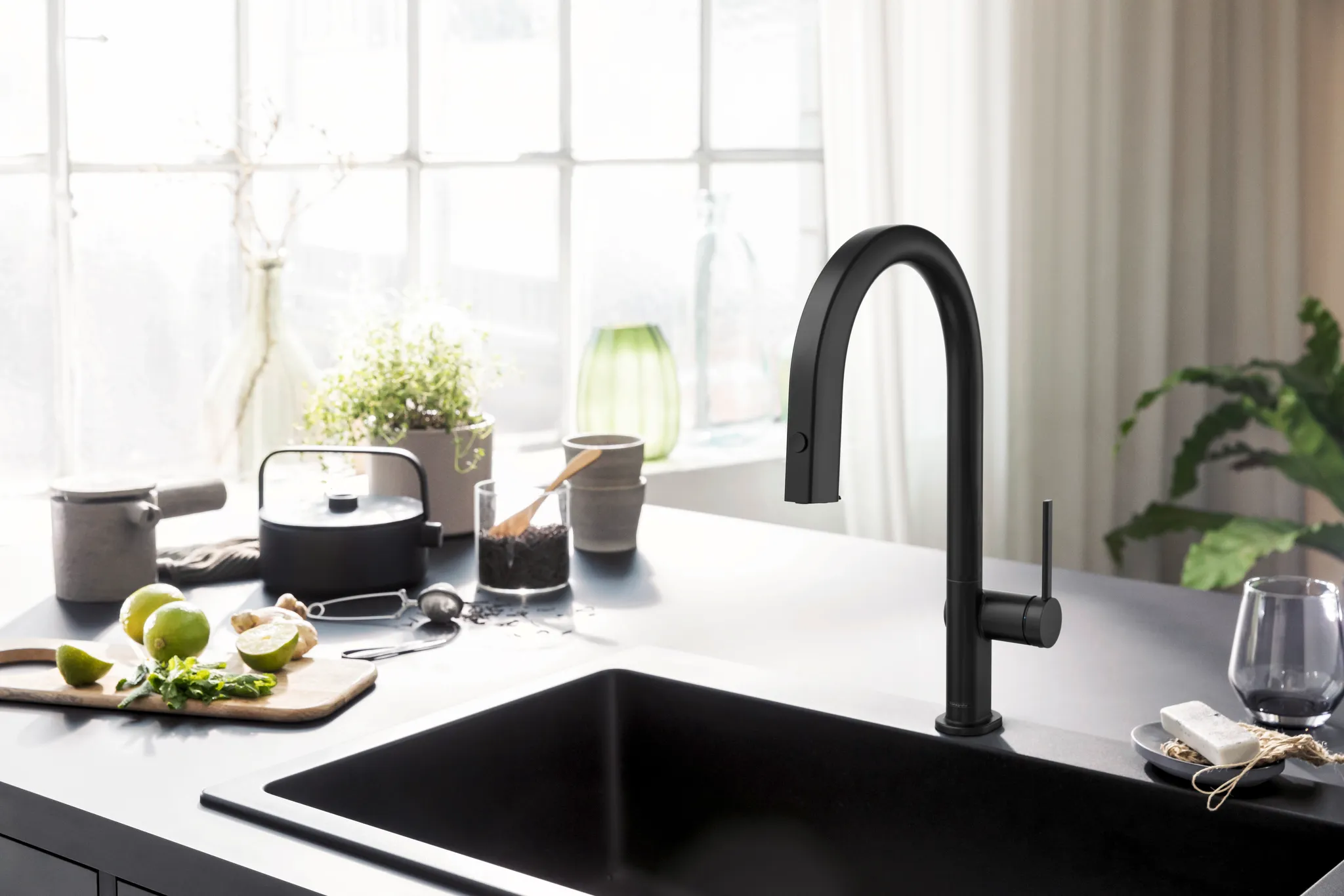 Hansgrohe Aqittura M91 Mischer M9 Starter Set Mattschwarz