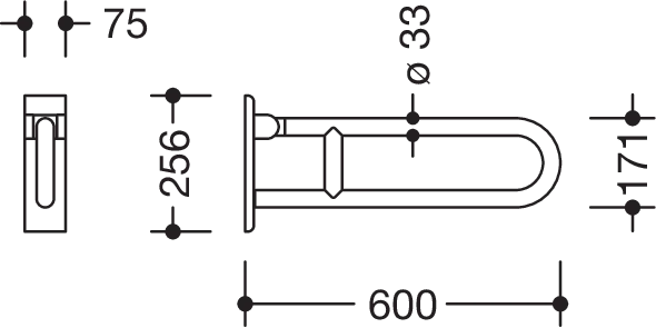 HEWI Stützklappgriff „Serie 805 Classic“