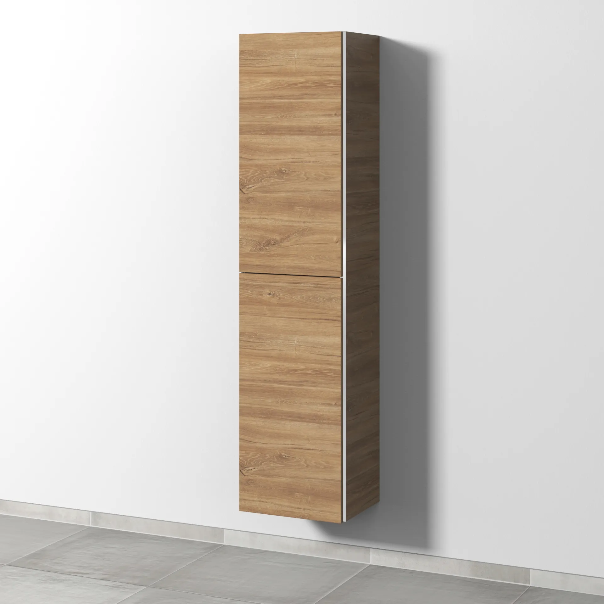 Sanipa Hochschrank "3way" 400 × 1700 × 345 mm Anschlag links, in Eiche Kansas, Anschlag links Größe: 40 × 34,5 × 170 cm|Regalelement: ohne|Farbe: Eiche Kansas|Türen: 2|Anschlag: links|Schubladen: 0|Griff: Akzent-Griffleiste Image