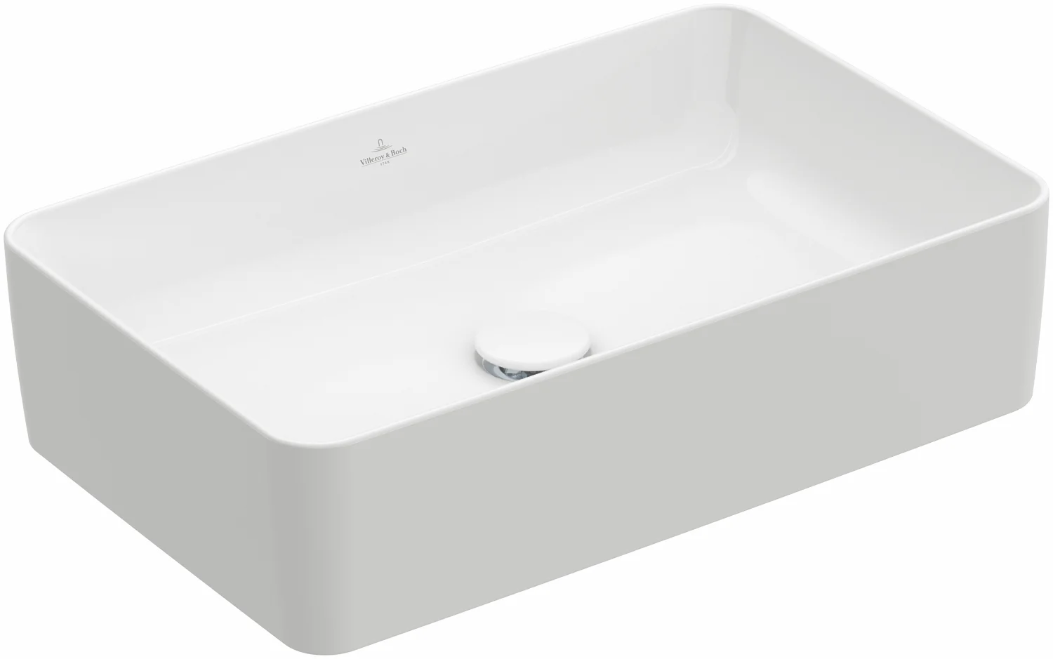 Villeroy & Boch Collaro Aufsatzwaschbecken 560x360mm Rechteck Stone White CeramicPlus