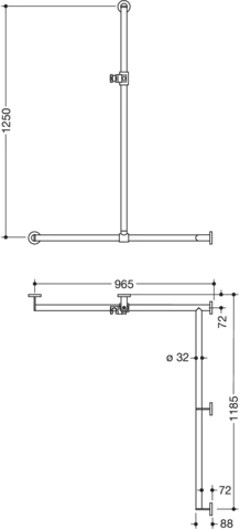 HEWI Haltegriff „System 900“ in Anthrazitgrau HEWI Haltegriff „System 900“ in Anthrazitgrau