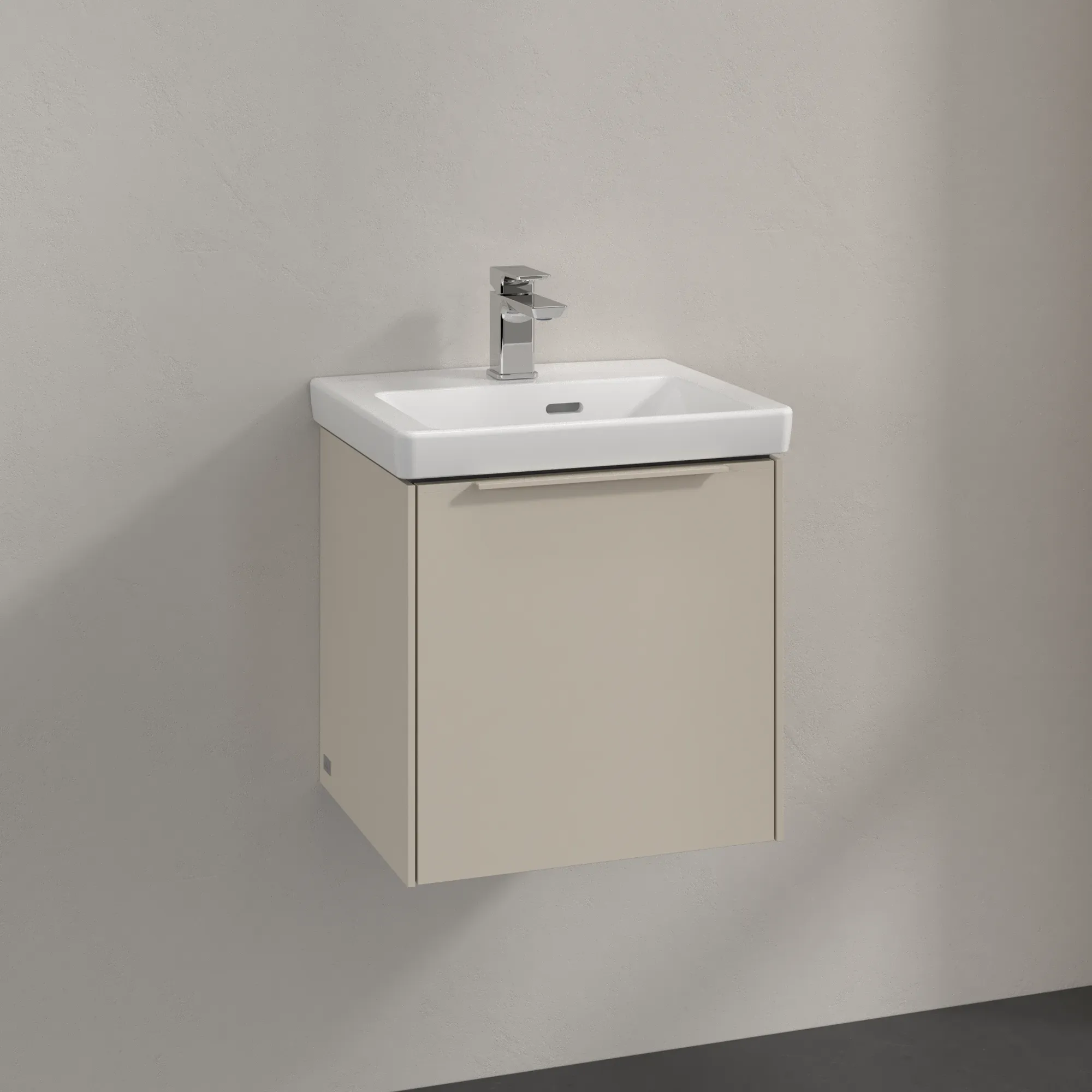 Villeroy & Boch Waschtischunterschrank mit Tür „Subway 3.0“ für Schrankwaschtisch 42,3 × 42,9 × 37,8 × 37,8 cm 1 Tür, Anschlag (Scharnier) links, Waschbecken mittig, 1 Tür, mittig, Anschlag links