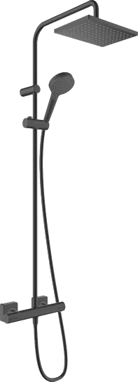 Hansgrohe Vernis Shape Showerpipe 230 1jet EcoSmart mit Thermostat, Mattschwarz