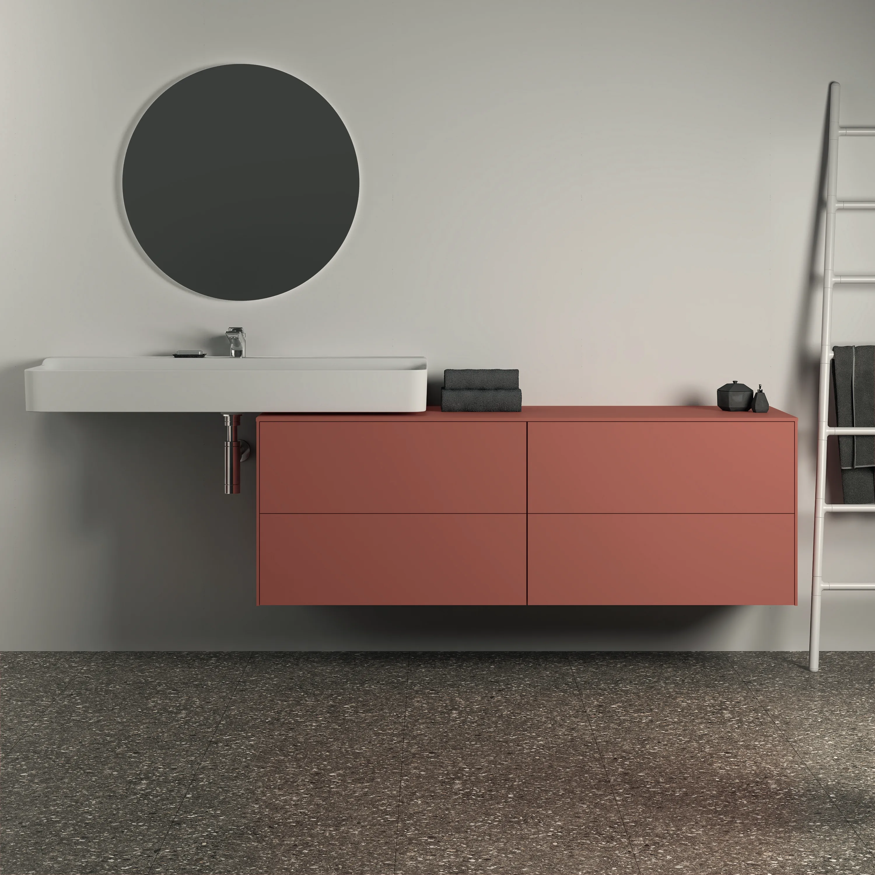 Ideal Standard Waschtischunterschrank „Conca“ 158,7 × 55 × 50,5 cm Sunset matt lackiert