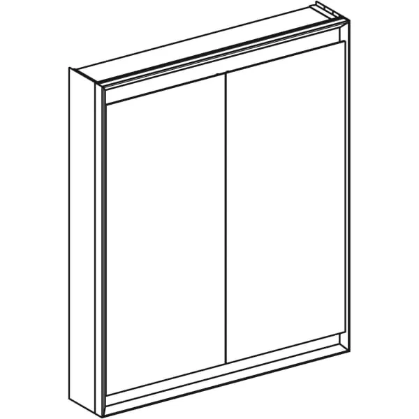 Geberit Spiegelschrank „One“ 75 × 15 cm in Aluminium eloxiert