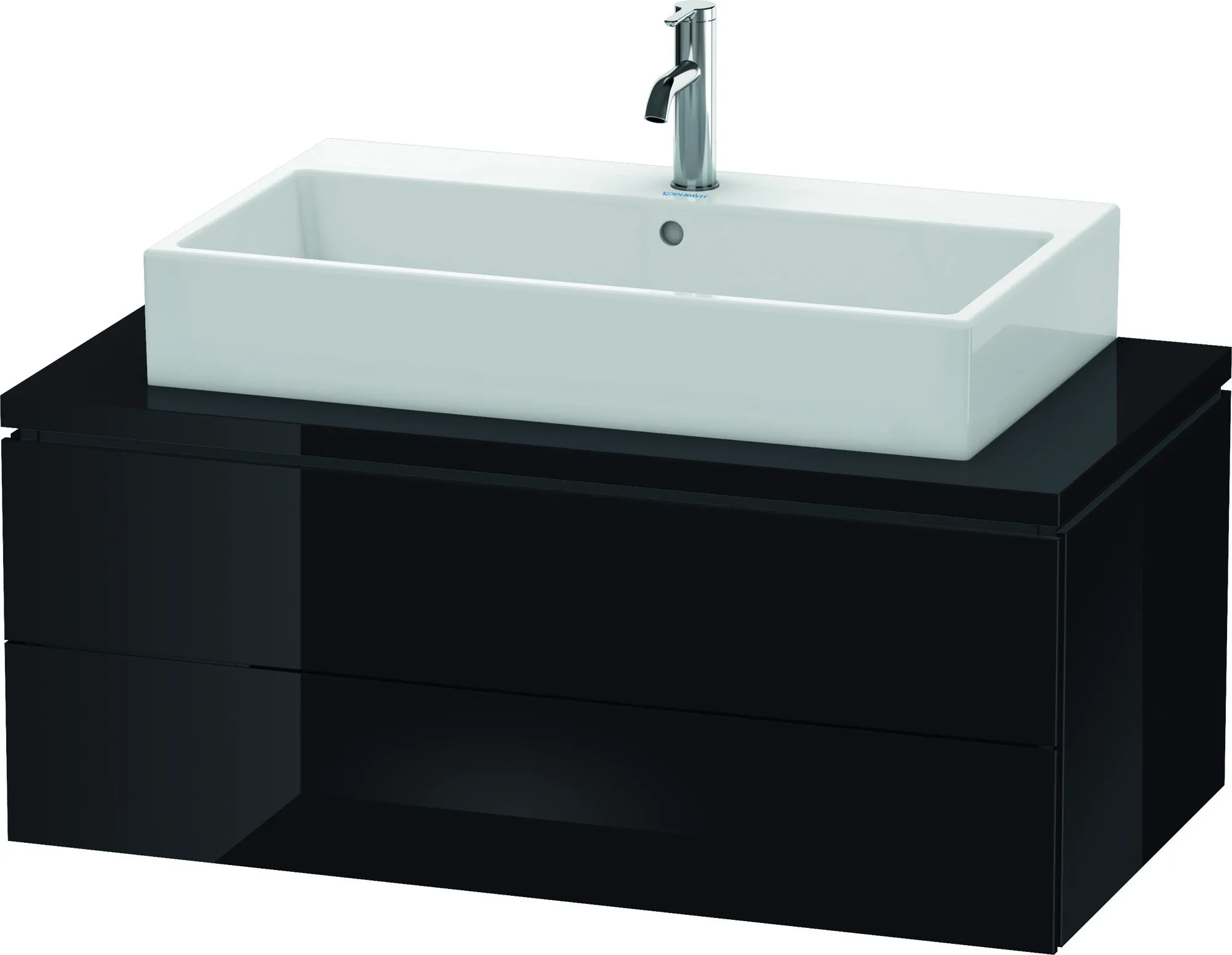 Duravit Waschtischunterschrank wandhängend „L-Cube“ 102 × 40 × 54,7 cm Schwarz Hochglanz Duravit Waschtischunterschrank wandhängend „L-Cube“ 102 × 40 × 54,7 cm Schwarz Hochglanz