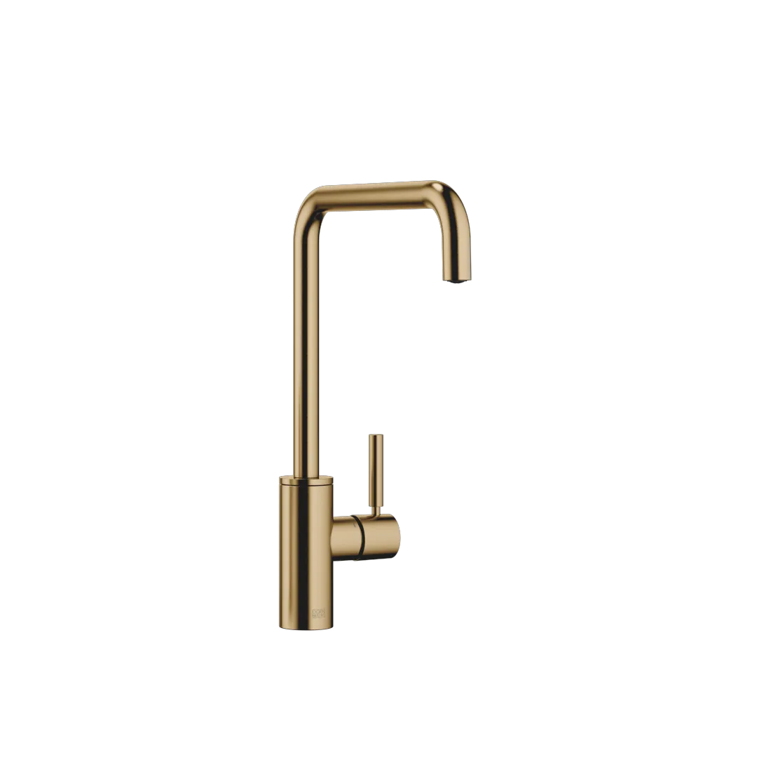 Dornbracht Einhebelmischer META SQUARE Dark Brass gebürstet PVD, Ausladung 235 mm, schwenkbarer Auslauf 360°, luftangereicherter Strahl, max. Durchfluss 8 l/min bei 3 bar Fließdruck Dornbracht Einhebelmischer META SQUARE Dark Brass gebürstet PVD, Ausladung 235 mm, schwenkbarer Auslauf 360°, luftangereicherter Strahl, max. Durchfluss 8 l/min bei 3 bar Fließdruck