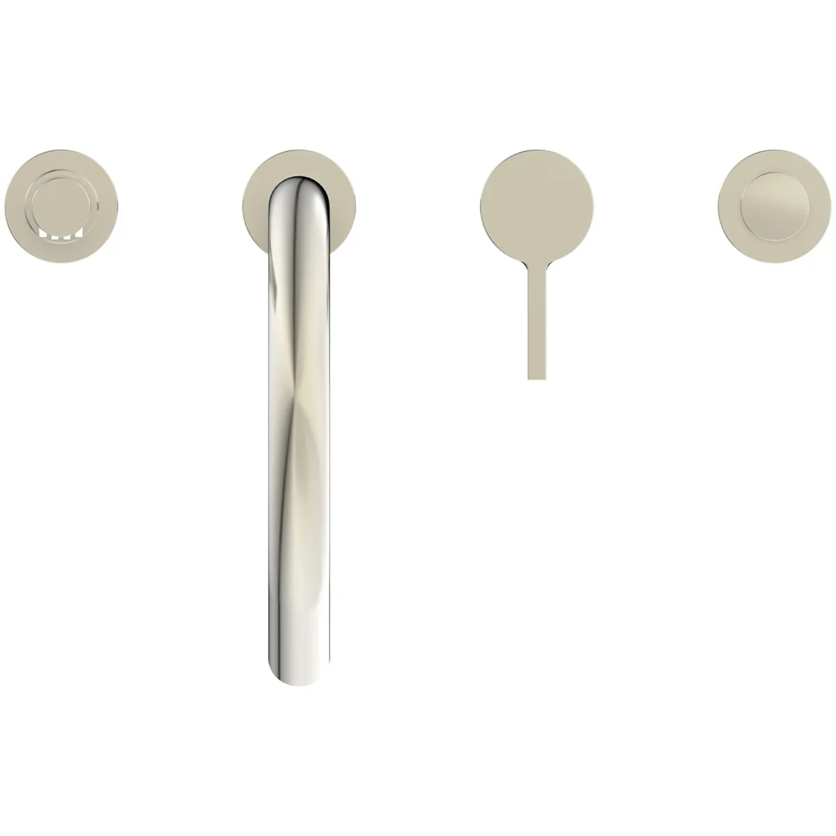 4-Loch Wannenrandarmatur Joy, mit Auslauf, Stab-Handbrause und Umsteller, Brushed Gold 4-Loch Wannenrandarmatur Joy, mit Auslauf, Stab-Handbrause und Umsteller, Brushed Gold