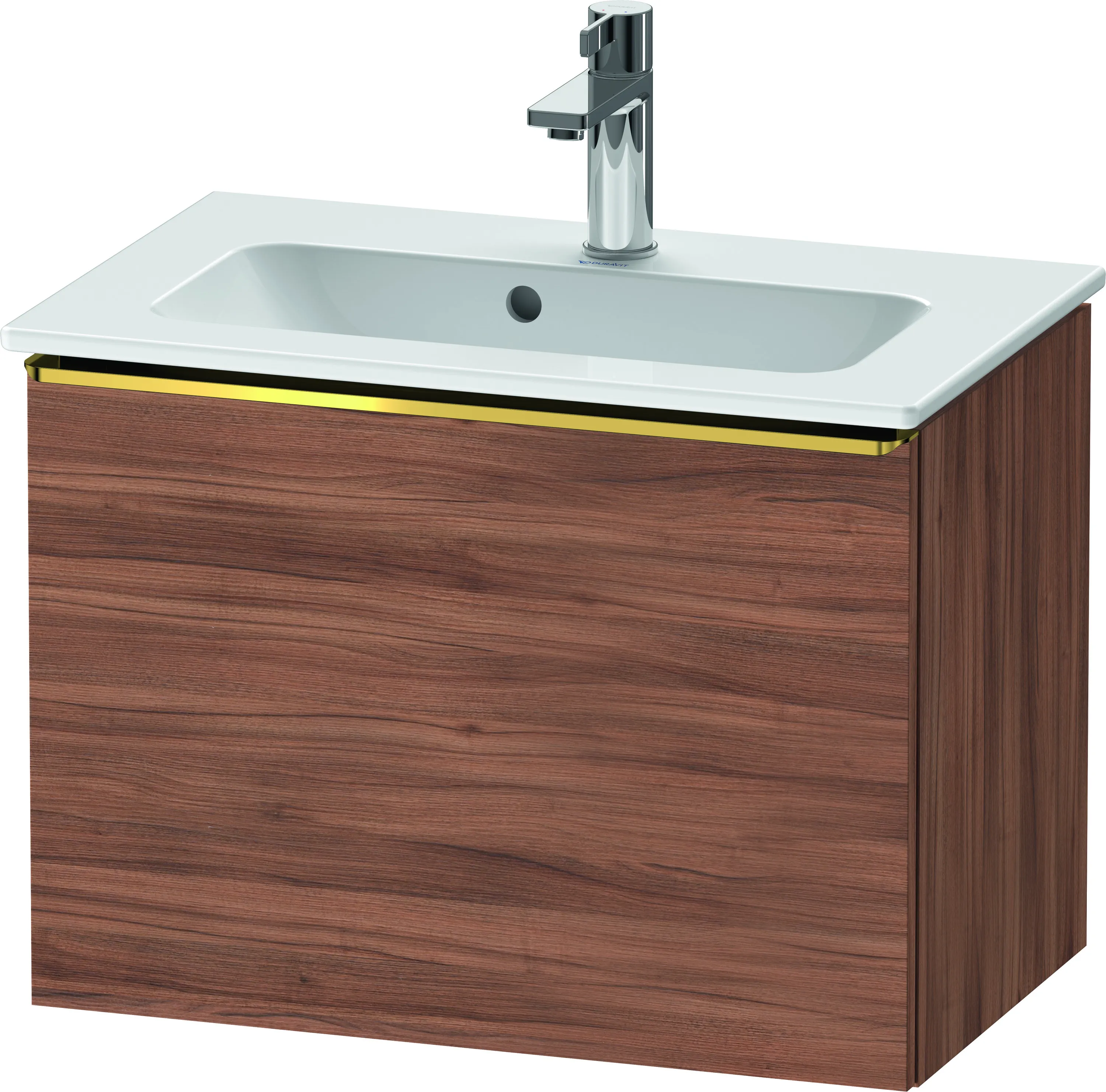 Duravit Waschtischunterschrank wandhängend „D-Neo“ 61 × 44 × 37,2 cm Nussbaum Natur